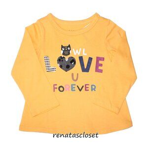 First Impressions Baby Girls' "Owl Love You Forever" Graphic Printed LS Tee NWT